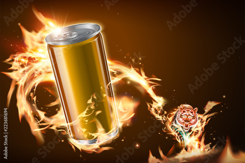 Aluminum can with special effect
