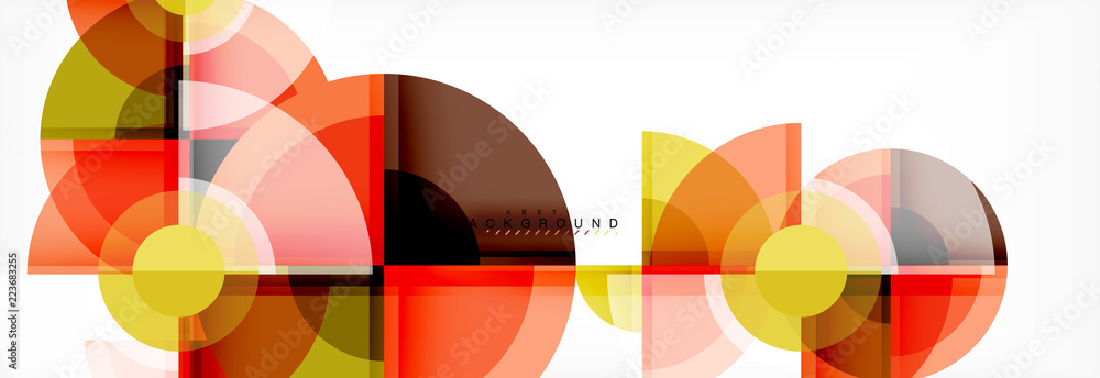 Abstract background - multicolored circles, trendy minimal geometric design Abstract background - multicolored circles, trendy minimal geometric design