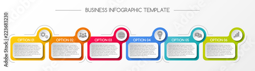 Concept of colorful infographic template. Vector.