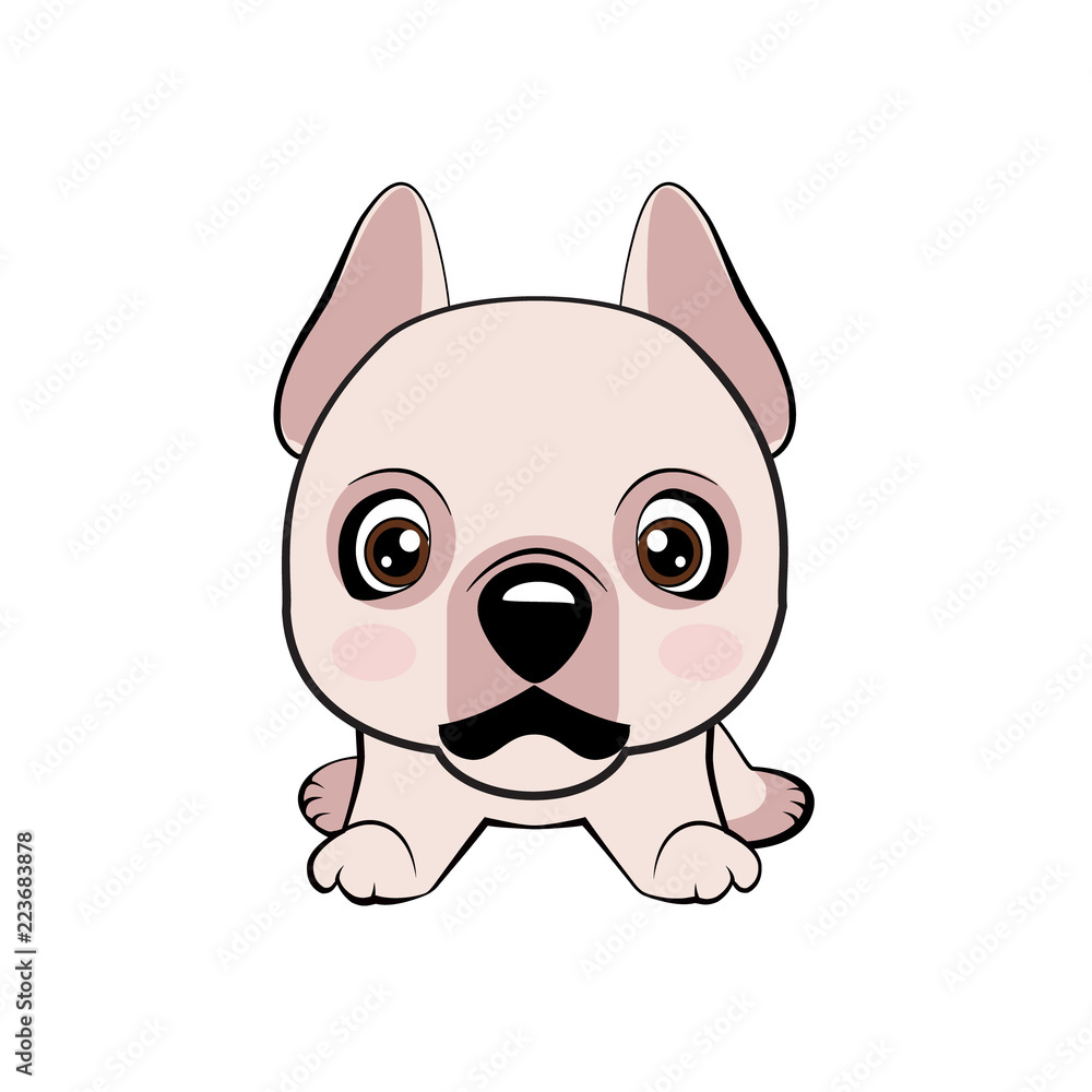 Vector illustration of Angry puppy