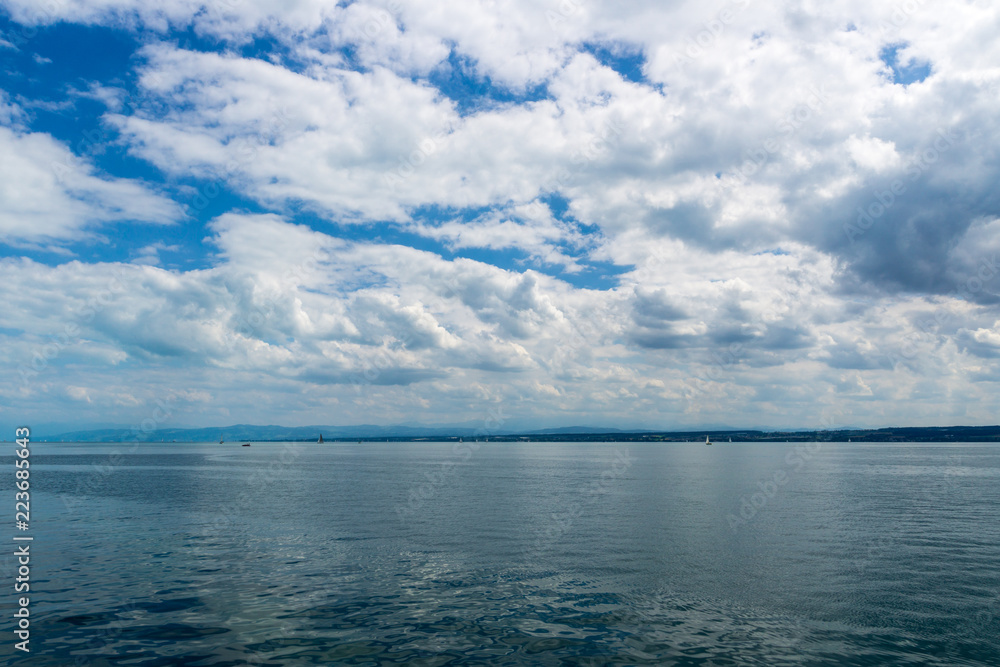 Magic atmosphere on silent lake in summer Magic atmosphere on silent lake in summer