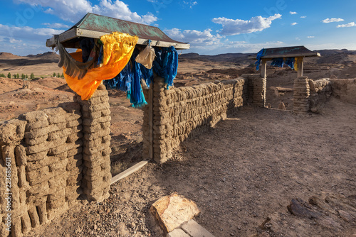 Ruins tall stupa of Ongi Monastery (Ongiin Khiid) in Saikhan-Ovoo district of Dundgovi Province, in south-central Mongolia.