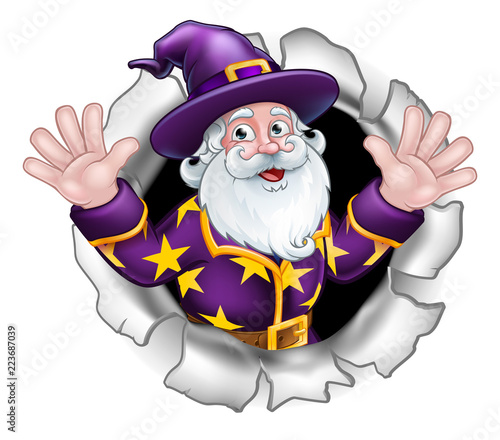 Wizard cartoon character br...