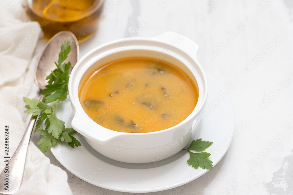 pumpkin soup in white bowl pumpkin soup in white bowl