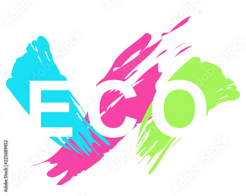 Eco brush logo vector 