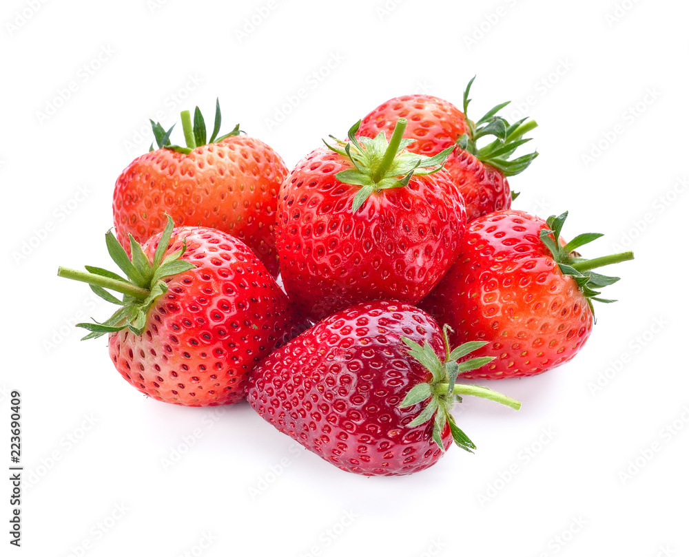 Strawberry fruit isolated on white background. Strawberry fruit isolated on white background.
