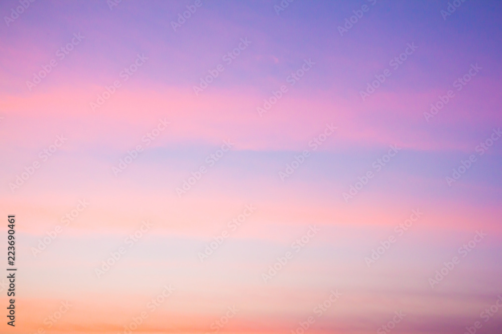 Twilight sky with cloud at sunset Abstract background