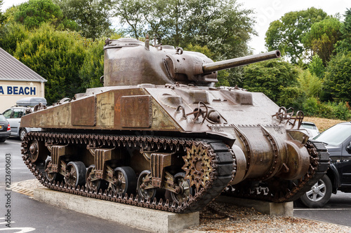 The M4 Sherman, officially Medium Tank, M4, the most used medium tank by the United States and Western Allies in World War II photo