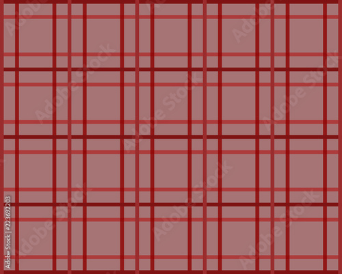 Mantel rojo amarillento con lineas rojas.