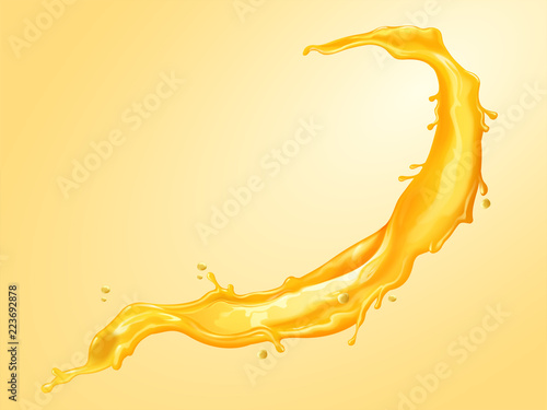 Splashing juice liquid
