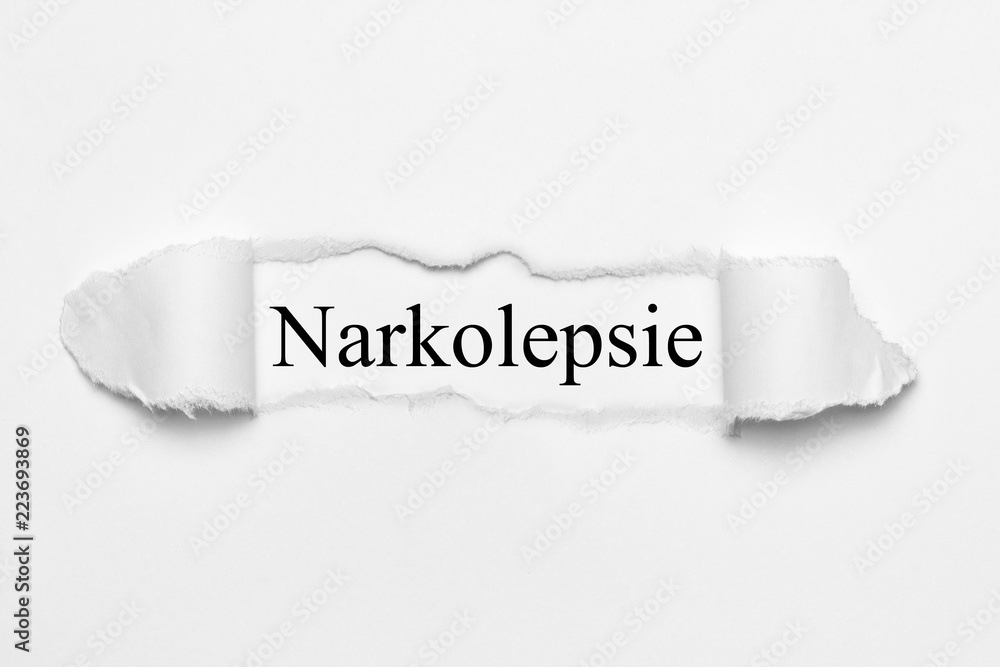 Narkolepsie auf weißen gerissenen Papier Narkolepsie auf weißen gerissenen Papier