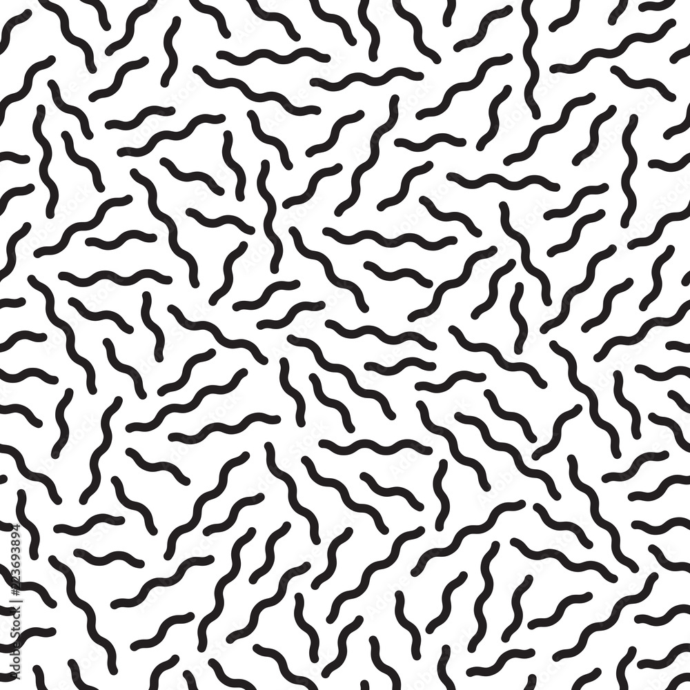 Abstract Memphis style background. Seamless pattern, vector illustration. Black geometric shapes Abstract Memphis style background. Seamless pattern, vector illustration. Black geometric shapes