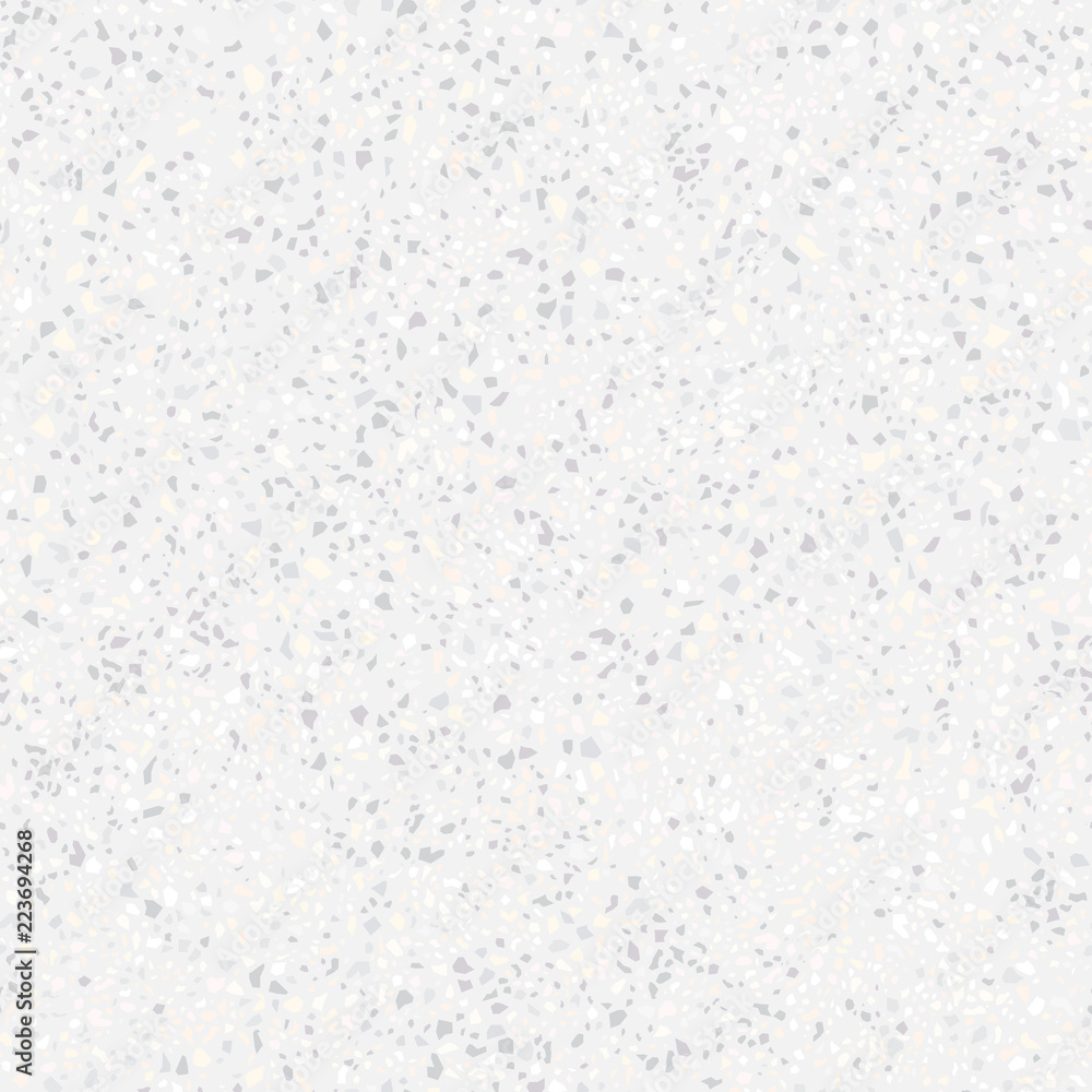 White terrazzo background. Seamless pattern. Vector illustration. Marble texture White terrazzo background. Seamless pattern. Vector illustration. Marble texture