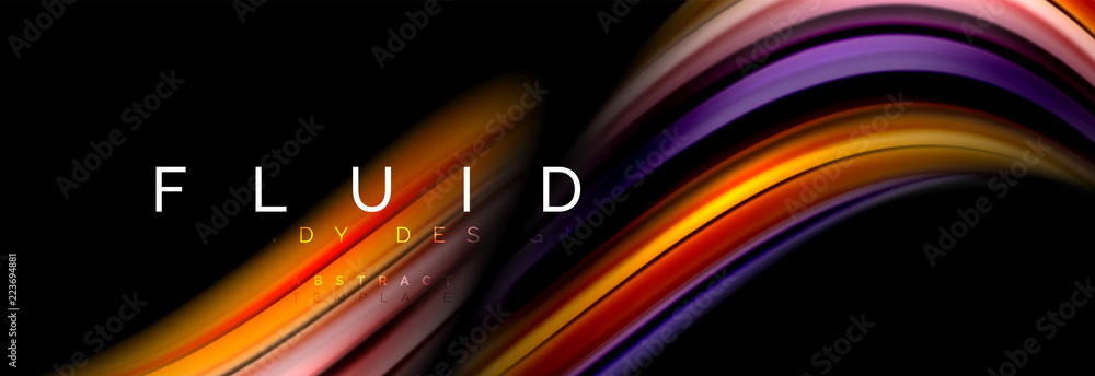 Fluid color motion concept Fluid color motion concept