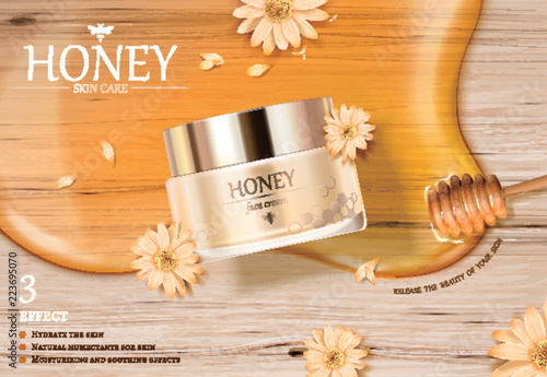 Honey cream jar ads
