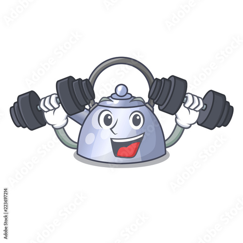 Fitness cartoon whistling kettle for gas cooker