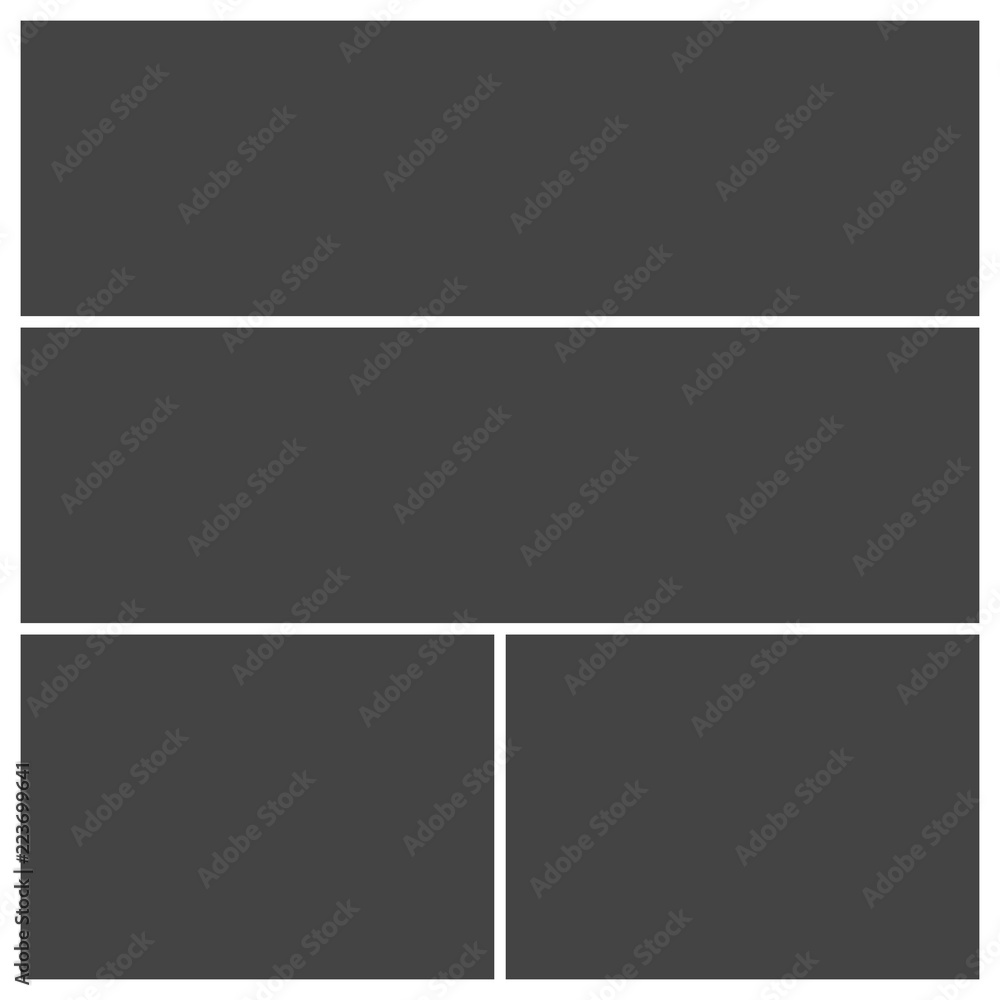 Obraz premium Frame for photo collage or picture vector illustration. Template frame for photo. Layers grouped for easy editing illustration. For your design.