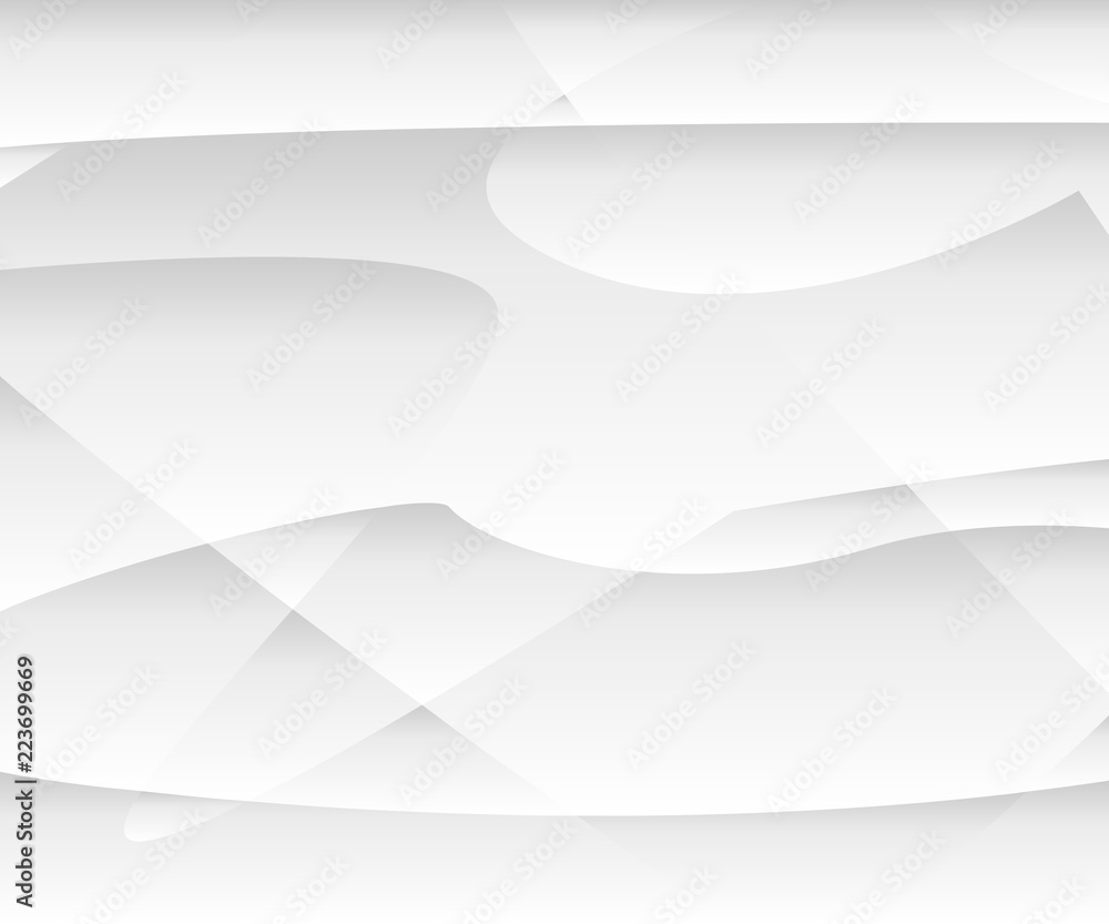 Obraz premium Abstract white and gray gradient background. Vector illustration, EPS10. Can be used as background, backdrop, image montage in graphic design, book cover, flyer, brochure, advertising material, etc.