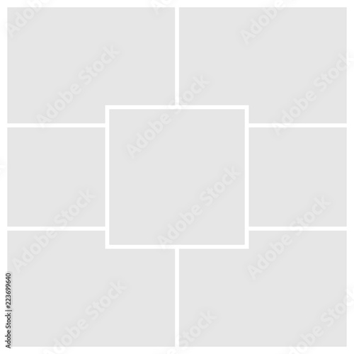 Frame for photo collage or picture vector illustration. Template frame for photo.  Layers grouped for easy editing illustration. For your design.