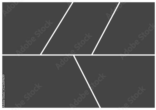 Frame for photo collage or picture vector illustration. Template frame for photo.  Layers grouped for easy editing illustration. For your design.