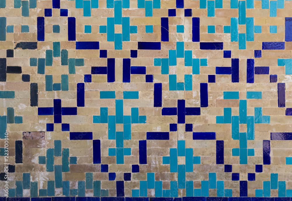 Fototapeta premium Decorative patterns and architectural details of madrasah in Bukhara, Uzbekistan