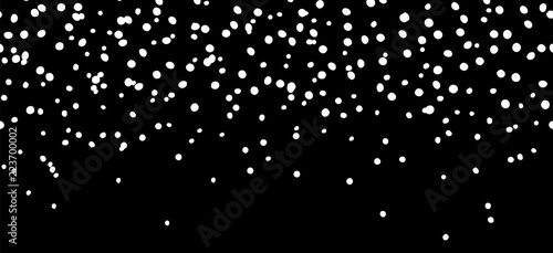 Horizontal seamless banner with snowfall overlay for design
