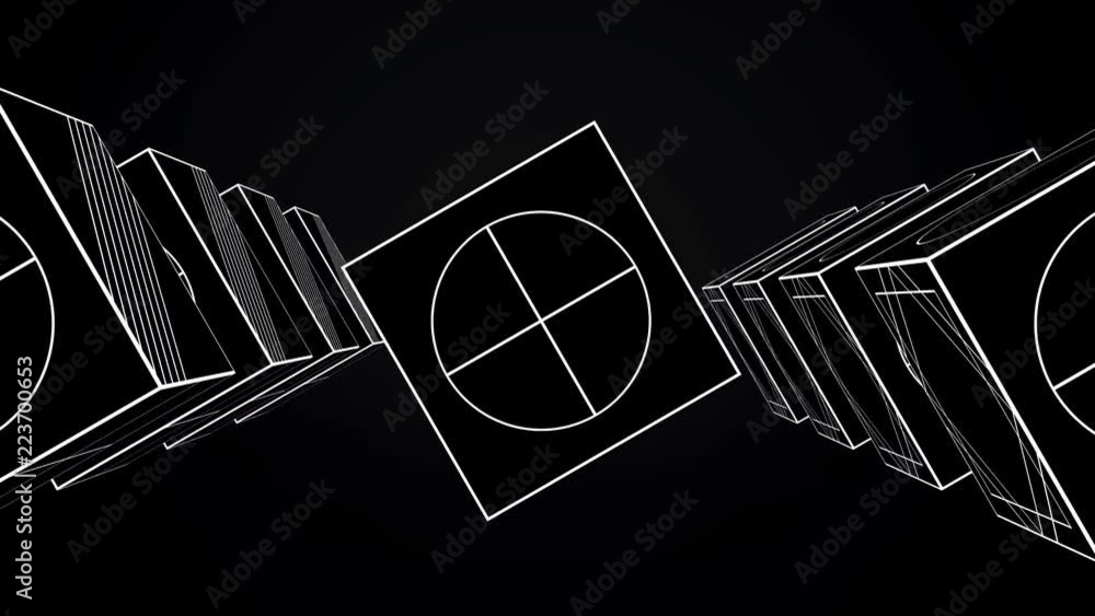 Rotating Cubes Animation - Looping. Animation rotating cubes of white ...