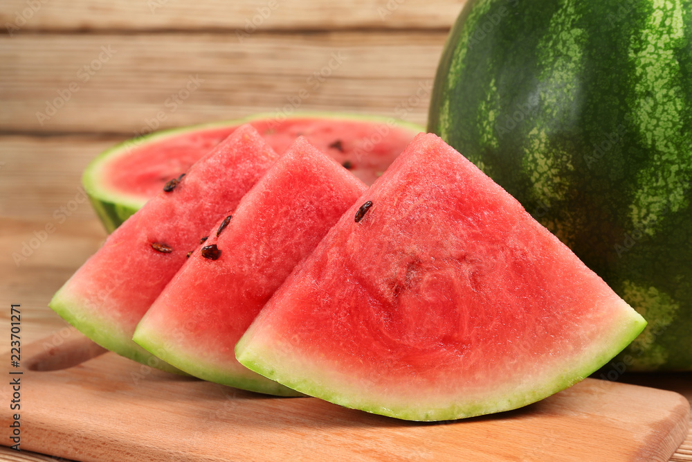 fresh slices of watermelon on the table fresh slices of watermelon on the table