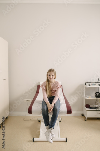 Girl at Hospital Examination Room