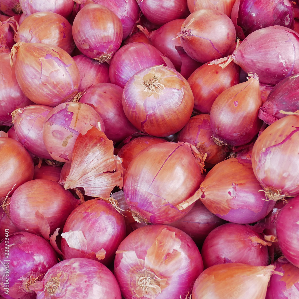 organic red onions top view, food background organic red onions top view, food background