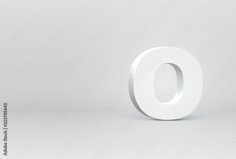 High detailed 3D font character, vector illustration High detailed 3D font character, vector illustration