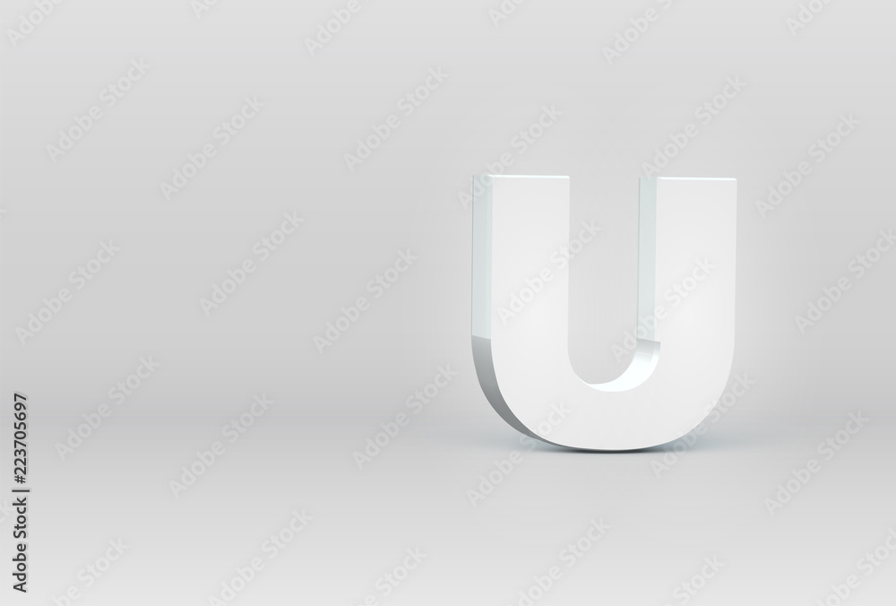 High detailed 3D font character, vector illustration High detailed 3D font character, vector illustration