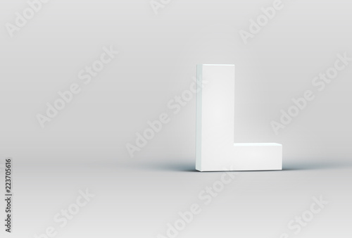 High detailed 3D font character, vector illustration
