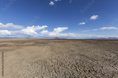 Soda Dry Lake in the middle of the Mojave Desert near Baker California. 