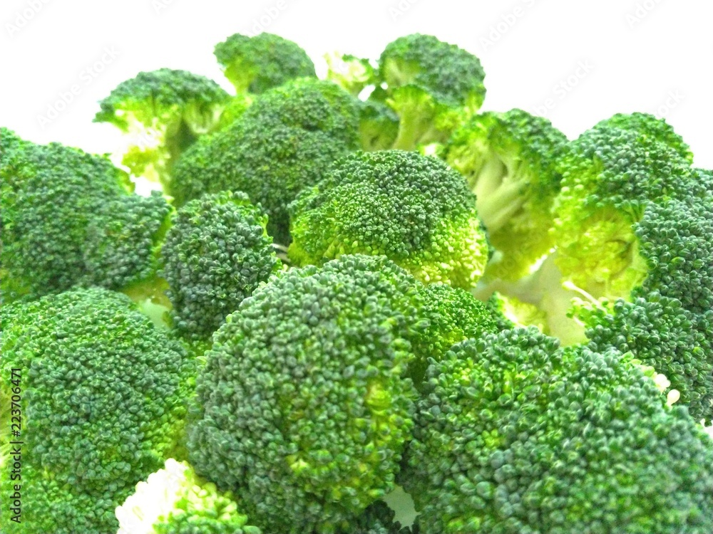 Fresh, raw broccoli - a portion of health and vitamins Fresh, raw broccoli - a portion of health and vitamins