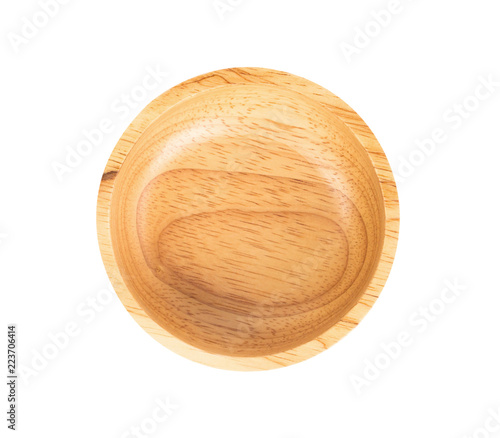 Top view empty bowl isolated on white background