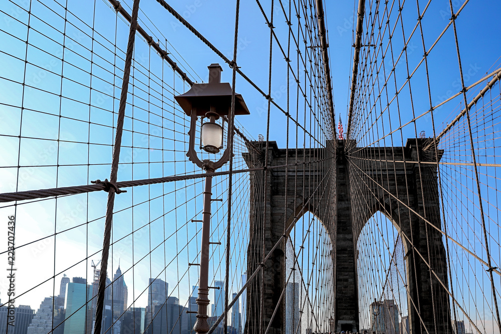 Naklejka premium Most Brookliński w Nowym Jorku
