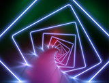High-detailed neon light background, vector illustration
