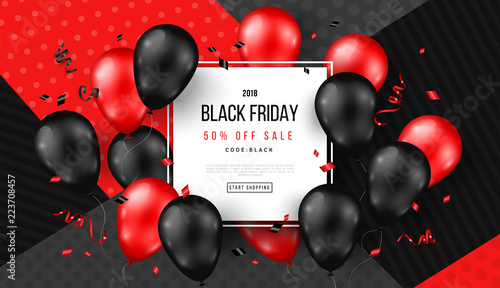 Black Friday Sale with Balloons