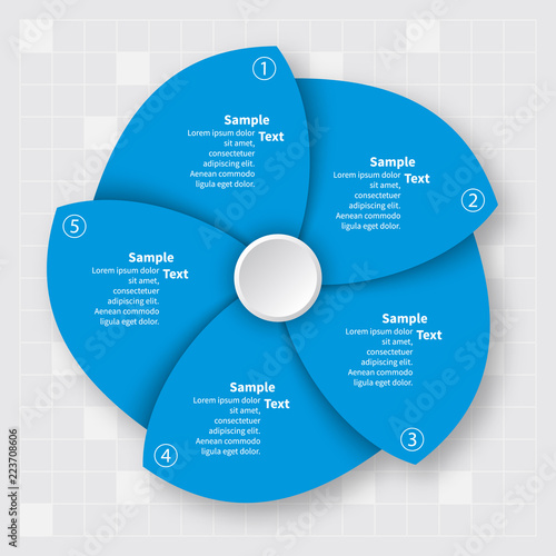 Abstract 3D Paper Infographics. Business template .Vector illustration