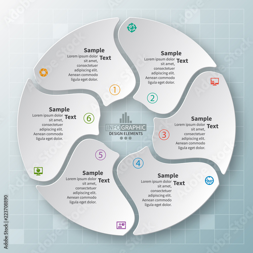 Abstract 3D Paper Infographics. Business template .Vector illustration