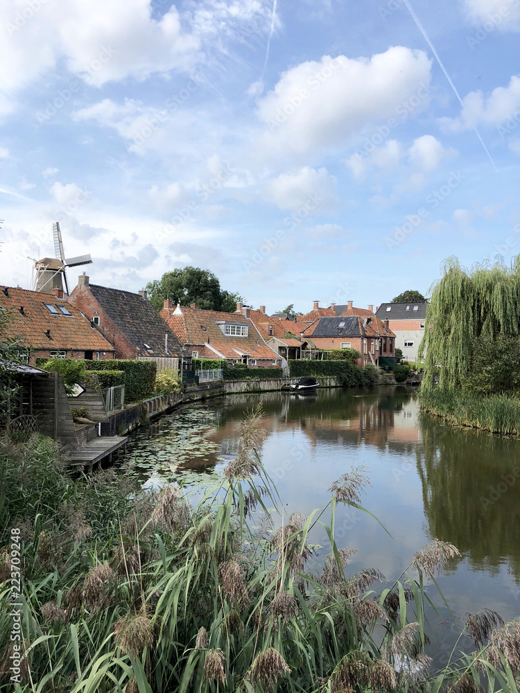 Canal in Winsum, Groningen