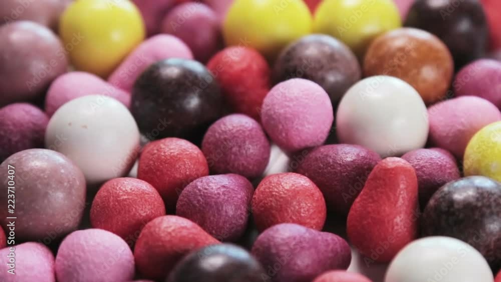 chewing gum of different colors. background of chewing gum. VIDEO dolly chewing gum of different colors. background of chewing gum. VIDEO dolly