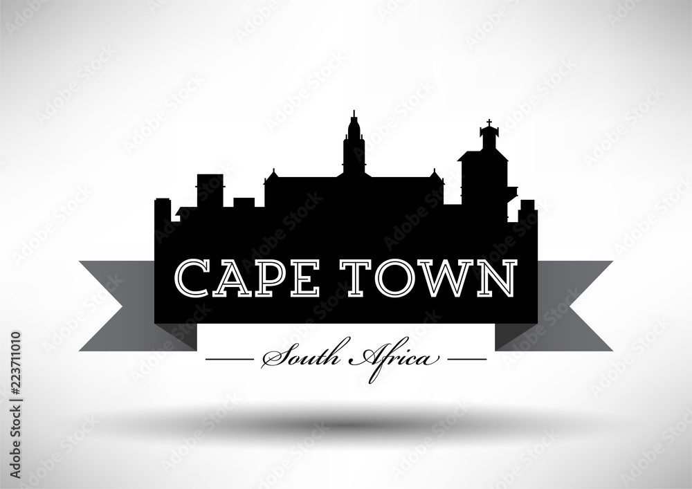 Vector Graphic Design of Cape Town City Skyline