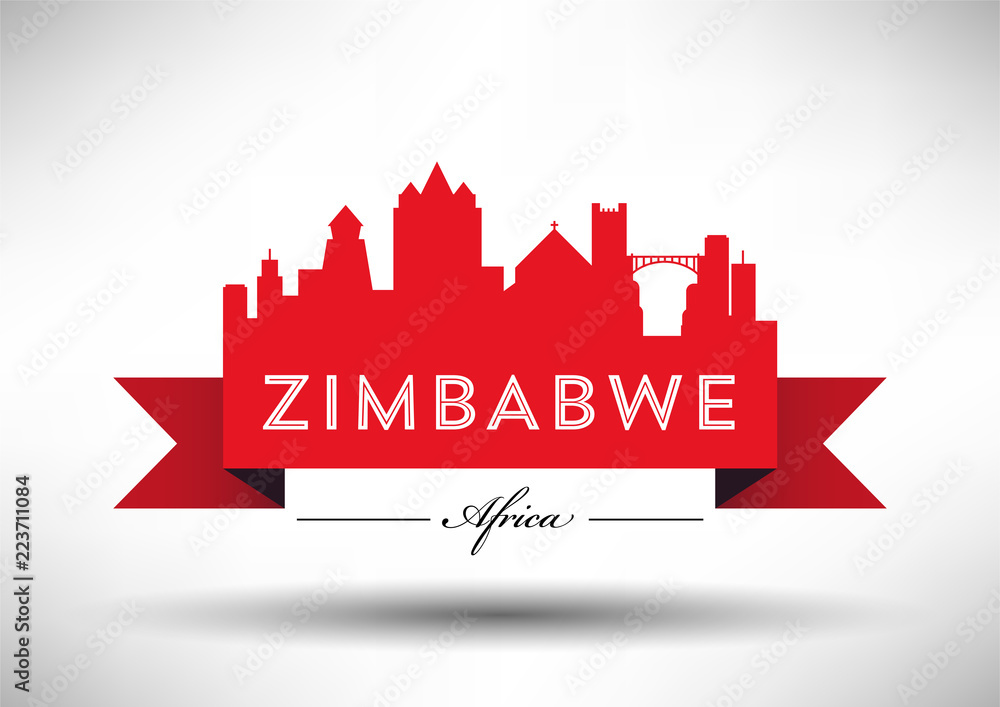 Vector Graphic Design of Zimbabwe City Skyline
