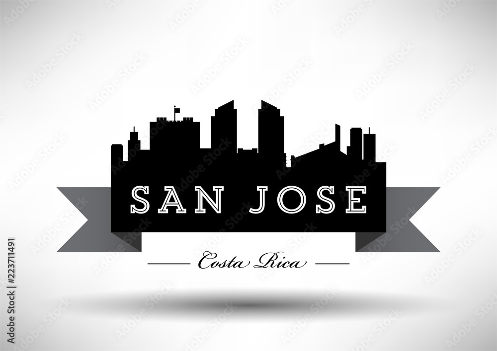 Fototapeta premium Vector Graphic Design of San Jose City Skyline