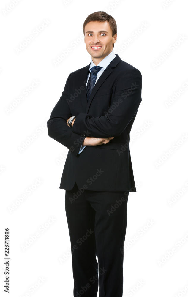 Smiling businessman, over white Smiling businessman, over white
