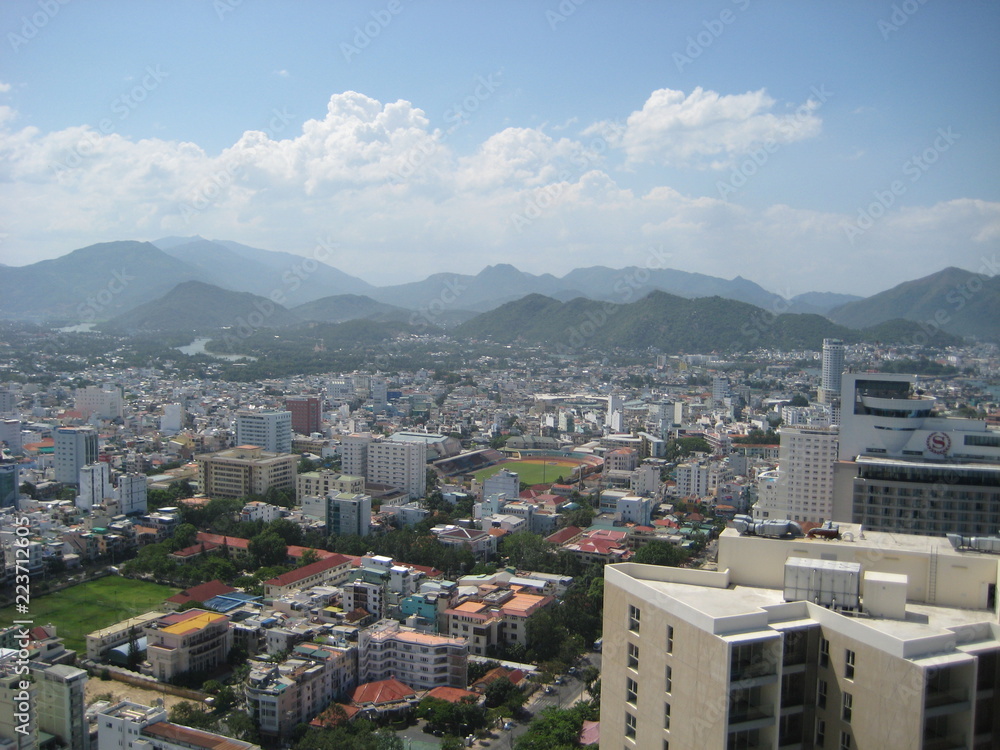 Obraz premium aerial view of the city
