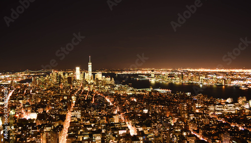 New York  Manhattan et Hudson de nuit