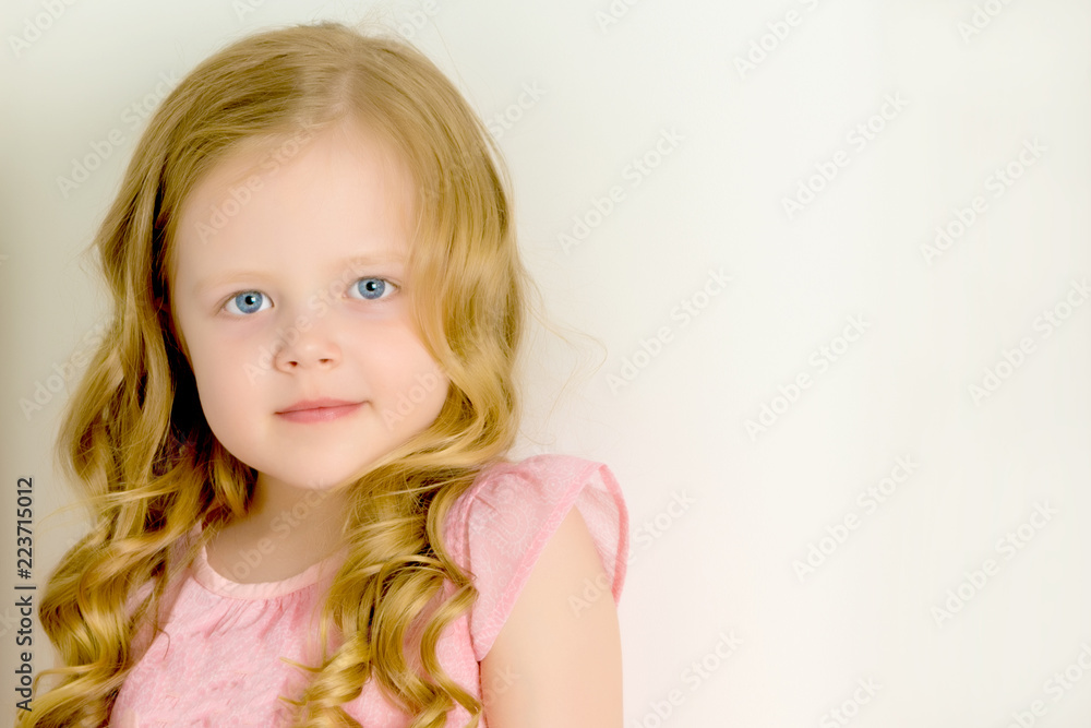 Portrait of a little girl close-up. Portrait of a little girl close-up.